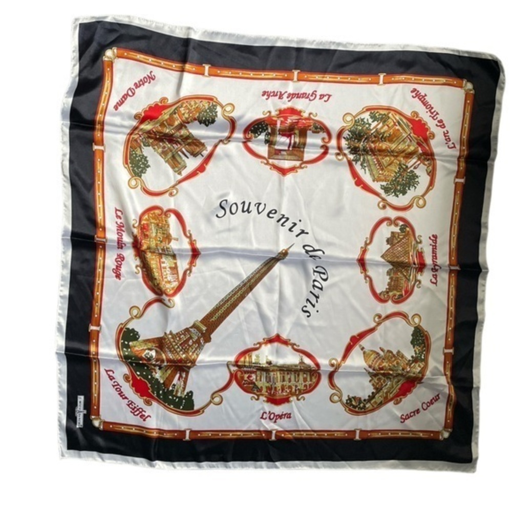 J Mico Sancho Souvenir de Paris Landmarks 36 inch Square Scarf Souvenir‎ Scarf
